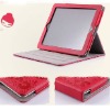 Pretty pu leather case for ipad 2