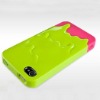 Pretty up&down cover melting ice cream plastic case for iphone 4s