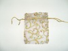 Printed golden in Organza gift  Bags