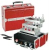 Pro Red Aluminum Makeup Briefcase w/ Crocodile Texture
