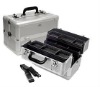 Professional silver train makeup case