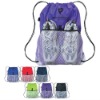 Promotional Drawstring Backpack with Outside Mesh Pocket