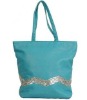 Promotional PVC bag,Blue PU bag, Shiny handbag