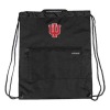 Promotional black drawstring bag