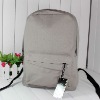 Promotional fashion 600D polyester oxford gray school backpack