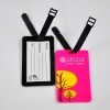 Promotional gifts Plastic flexible pvc rubber luggage bag tag with embossed logo