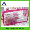 Promotional girl pvc transparent cosmetic clutch