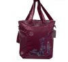 Promotional shining girl leisure shopping fabric sequin tote bag