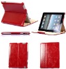 Protable folding stand leather case for apple ipad 2