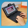 Protective Leather Case with Smooth Keyboard for 7 inch tablet pc