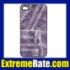 Protective Rough Surface Hard Jean Patterned Case for iPhone 4S 4 Cover