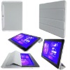 Pure White Leather Cover For Samsung Galaxy Tab 10.1
