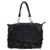 Pure manual Sheepskin shoulder leather handbag 9369