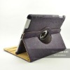 Purple 360 Swivel Rotating PU Leather Case Cover Protective Pouch for Apple iPad2,Magnetic Case for ipad 2,6 colors,OEM welcome