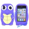 Purple Cartoon Tortoise Shape Silicone Case for iPhone 4/ iPhone 4S