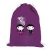 Purple Cartoon priting Drawstring Bag