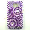 Purple Circle Detachable Hard Skin Cover Shell For Samsung Galaxy S2 i9100