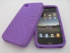 Purple Fashion style silicon case for iphone 4