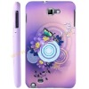 Purple Flowers Hard Cover Shell Skin For Samsung Galaxy Note i9220
