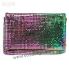 Purple Green Aluminum evening handbag WI-0854