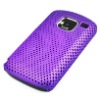 Purple Mesh Skin Hard Back Case Cover For Nokia E5