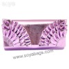 Purple PU evening bag WI-0640