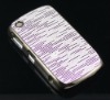 Purple Plating+ Leather Shiny Skin Hard Case For Blackberry 8520 8530