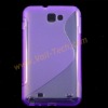 Purple "S" Design TPU Case Protector Gel Cover Skin For Samsung Galaxy Note i9220