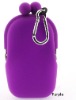 Purple Silicone Cosmetic Case, Silicone Pouch POUCHI1