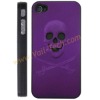 Purple Skull And Cross Hard Skin Protect Case For iPhone 4 4S