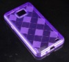 Purple Soft Diamond TPU Skin Back Case For Samsung Galaxy S2 i9100