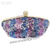 Purple clutch evening bags WI-0556