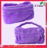 Purple cotton cosmetic bag