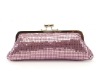 Purple metal mesh evening purse