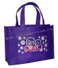 Purple non woven tote bag