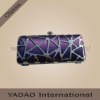 Purple skull clutch bag