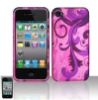 Purple vines design hard printing case for iphone 4/4S