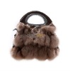 QD10535 Small Fox Fur Handbag