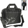 Quality Carry Bag with Flower Pattern for 12 inch Laptop Notebook ,Black (Size: 35 x 27 x 5cm)