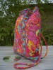 Quilted Cotton Drawstring Backpack