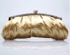 Quilting patent PU evening bag with Gold/party handbag