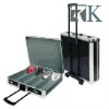 RKDJ-CD600L CD case for 200 Jewel cases or 600 view packs and pull-up handle