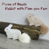 Rabbit Beaded Purse Charm