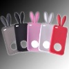 Rabbit cute silicone case for iphone 4