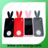Rabbit design silicone mobile phone skin case cover for iphone4
