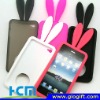 Rabbit ears silicone phone cover for iphone 4G