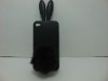 Rabbit shaped soft silicone cover for iphone 4