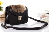 Rabbit wool fashion leather shouler bag 016