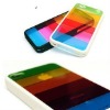 Rainbow for iPhone4 phone cover case silicone case soft side protection shell