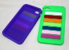 Rainbow silicone case for the newest iphone 4/4S